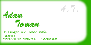 adam toman business card